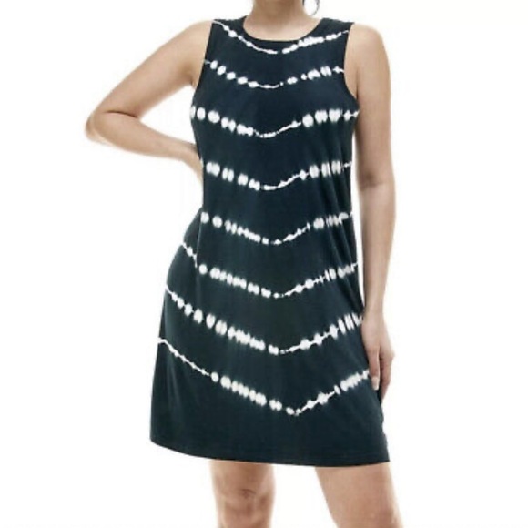 T&S by Thread & Supply Ladies Tie Dye Sleeveless Black White Size Large - Picture 1 of 10